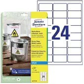 Avery Dennison Zweckform J4773-10, Valkoinen, Polyesteri, Mustesuihku, 240 kpl, 10 arkkia
