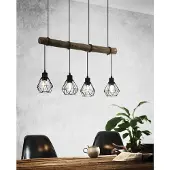 Eglo 43476 - LED Kattokruunu narulla HORNINGTOPS 4xE27/6,5W/230V