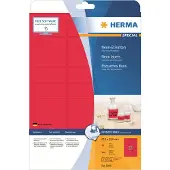 Herma 5045, Punainen, Itse kiinnittyvä tulostintarra, A4, Paperi, Laser/Inkjet, Kiinteä