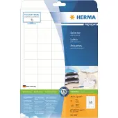 Herma 5027, Valkoinen, Itse kiinnittyvä tulostintarra, A4, Paperi, Laser/Inkjet, Kiinteä