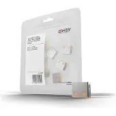 Lindy USB-A Port Blocker, 10kpl, oranssi/harmaa