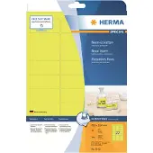 Herma 5140, Keltainen, Pyöristetty suorakulmio, Kiinteä, Paperi, Matta, Laser/Inkjet