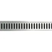 Unidrain -ritilä 3 mm:n vahvuisesta AISI 304 ruostumattomasta teräksestä ClassicLine-kehykseen - malli Column pituus 1200 mm