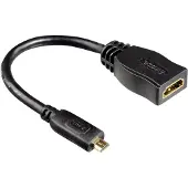 Ginza.se HDMI uros - Micro-HDMI naaras 10 cm -HDMI-sovitin, musta