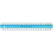 Linex 400040187, Pöytäviivain, Akryylilasi, Kumi, Sininen, Valkoinen, cm, mm, 200 mm, 1 kpl