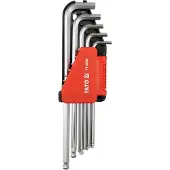 YATO Allen-avaimet - - Erityisen pitkät 12 kappaletta - CrV 6150 - 6 kulmaa - Vaihtelevat mitat