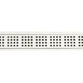 Unidrain -ritilä 3 mm:n vahvuisesta AISI 304 ruostumattomasta teräksestä ClassicLine-kehykseen - malli Square, pituus 1000 mm