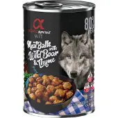 Alpha Spirit 6x400g Dog Meatballs villisika & timjami koiran märkäruoka