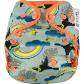 CLOSE CABOO Sulje Caboo vaippa Wrap, uudelleenkäytettävä vaippa, jossa on Toucan-napsut 3-16 kg, 1 kpl.