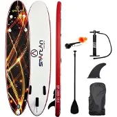 Spartan Paddleboard SUP inflatable board with paddle and accessories Spartan SUP 10' Brown-Red