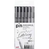 Uniball Uni - Fineliner, Hard Lettering Set (6 pcs) (401236)
