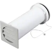 DUKA Ventilation Teleskooppiventtiili naruvetimellä valkoinen/harmaa art