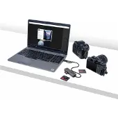 StarTech.com 3.2 Gen1 USB-C SD/mSD/CF -muistikortinlukija, hopea