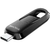SanDisk 256GB Ultra Slider, 3.2 Gen1 USB-C -muistitikku, jopa 400 MB/s, musta