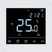 HEATCOM CORPORATION A/S Termostaatti HC91 WiFi lattia- ja huoneanturilla valkoinen