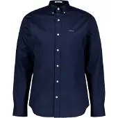 Gant for man. 3000300 Pinpoint Oxford Shirt Regular Fit navy (3XL), Casual, Cotton, Long sleeve