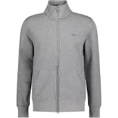 Gant for man. 2008006 Shield grey zip-up hoodie (L), Casual, Cotton, Long sleeve
