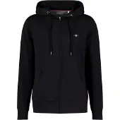 Gant for man. 2007059 Shield hooded zip hoodie black (L), Casual, Cotton