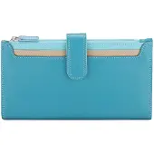 Mywalit Continental Lompakko Nahka 20 cm Sininen
