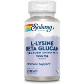 Solaray , L-Lysiini Beta Glukanaani, 1,000 mg, 60 VegCaps (500 mg per Capsule)
