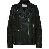 Selected Slwmadison Leather Jacket B Noos - Black - 36