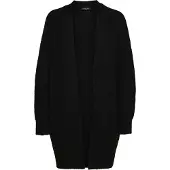 Selected Slwlulu New Ls Knit Long Cardigan B Noos - Black - XS