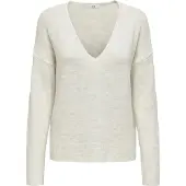 JDY Jdyelanora L/S V-Neck Pullo. Knt Noos - White - S