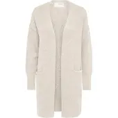 Selected Slwlulu New Ls Knit Long Cardigan B Noos - Beige - L