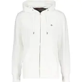 Gant for man. 2007059 Shield hooded zip hoodie white (M), Casual, Cotton