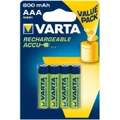 Varta Ladattava akkuarvo AAA 800mAh 4 kpl
