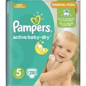 Pampers Active Baby 5 -vaipat, 11-18 kg, 28 kpl.