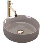 REA Sami Beige Shiny Kiiltävä pesuallas työtasolle