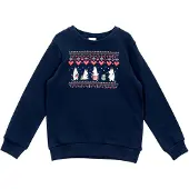 Muumi Vinterhjärta Colltröja - Navy - 134/140