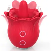 Dark Red Brand Vibraattori ruusu Lick