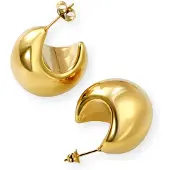Madoww Chunky Drop kullatut korvakorut 23mm