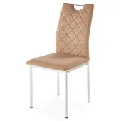 Halmar 4-tuolin kompletti K578, hiekan-/krominväriset