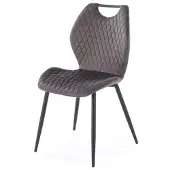 Halmar 4-tuolin kompletti K569, harmaa/musta