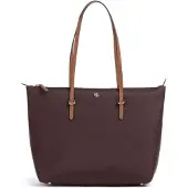 Ralph Lauren for woman. 431916737045 Maroon medium Keaton nylon tote bag (OSFA), Casual, Recycled nylon