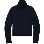Ralph Lauren for woman. 211959287001 Turtleneck Sweater navy blue (XL), Casual, Cotton, Long sleeve