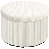 Aosom Rahi säilytyslaatikolla Homcom 60x41cm, hiekanvärinen