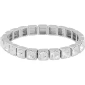 Sno of sweden Brick Small Elastic Crystal Brace Silver Clear Ones
