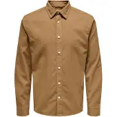 Only & Sons Onsotto Reg Peach Finish Ls Shirt - Brown - M