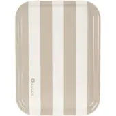 Rotor Design - Stripes Tarjotin 27x30 cm Valkoinen/Beige