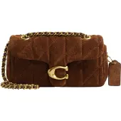 Coach Quilted Suede Tabby Shoulder Bag 20 With Chain - Brown - ONE SIZE
