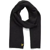 Lyle & Scott Lambswool Ribbed Scarf - Grey - ONE SIZE