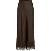 Vila Viellette Hw Ankle Lace Skirt - Noos - Brown - 34