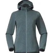 Bergans Kamphaug Knitted Hoodie Women Grey Sage L