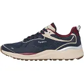 Pepe Jeans for man. PMS600014 Trail Tech Shoes navy (45), Fabric, Flat, Laces, Casual