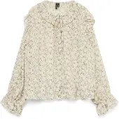 Vero Moda Vmpetra Ls Shirt Wvn Noos - Cream - M