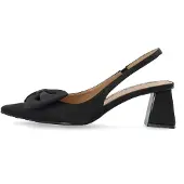 Bianco Biamaralyn Slingback Bow Satin - Black - 39